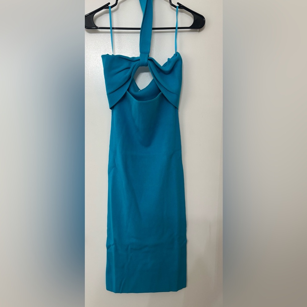 The Frolic Rhea Women Bodycon Halter Midi Dress Multiple Sizes Wedding Vacation